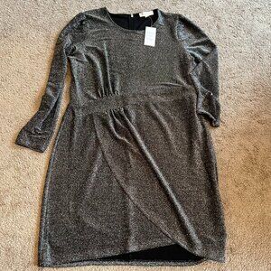 NWT Michael Kors Silver and Black Mini Dress